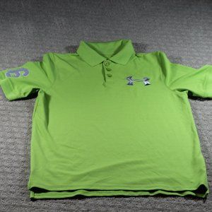 Under Armour Size L Electric Green Polo-Style Shirt - LIKE NEW